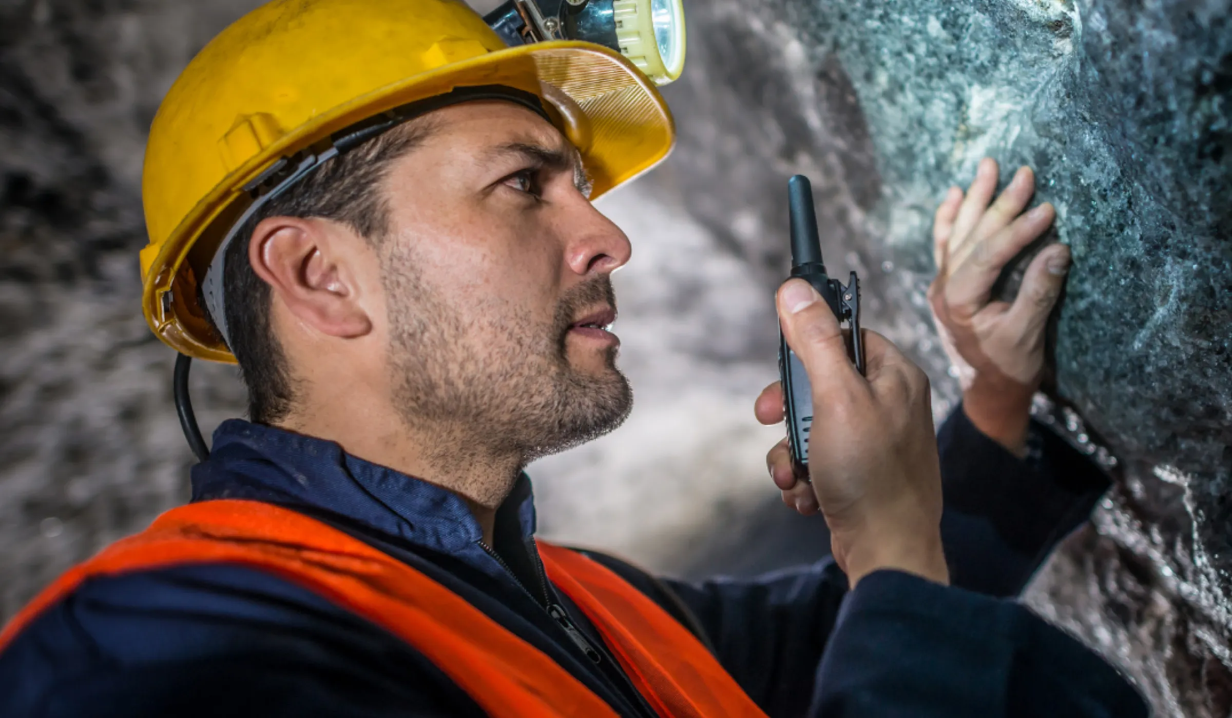 Miner Communicating Underground