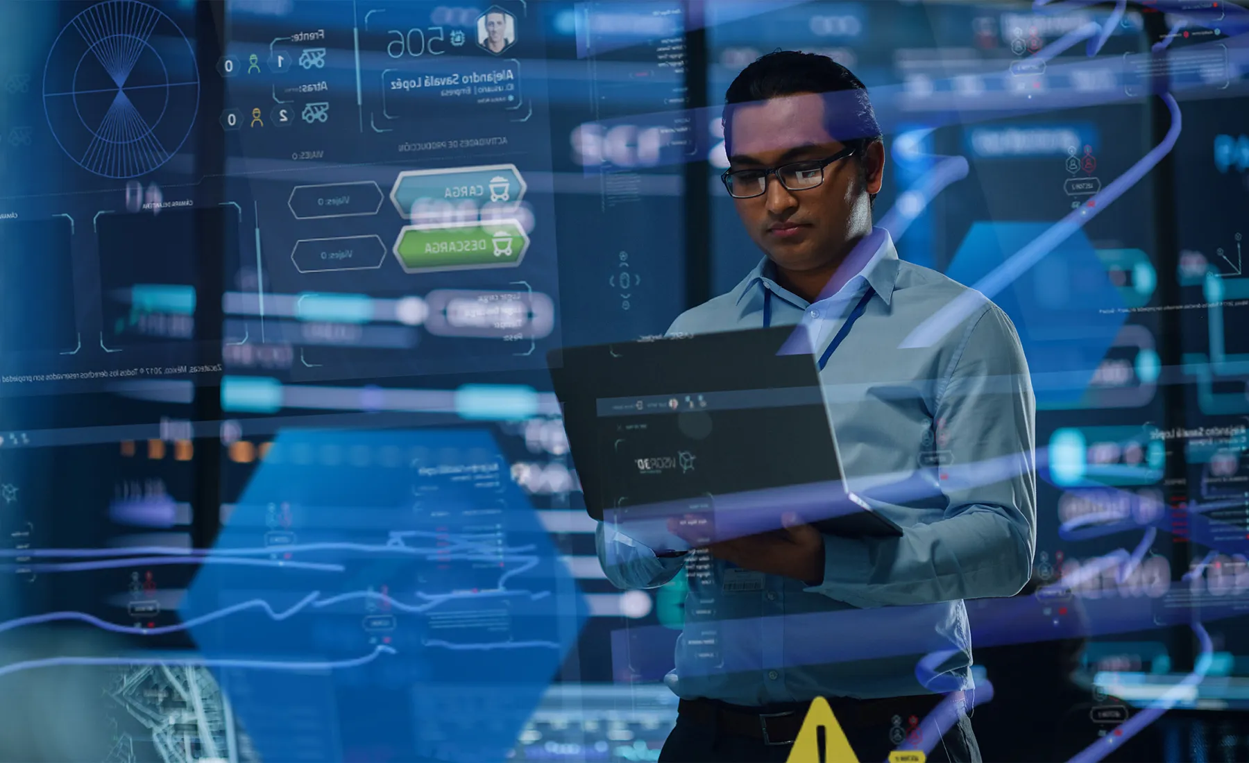 Person working in AR smartflow scenario