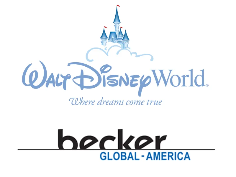 logos of world disney world florida and becker mining global america