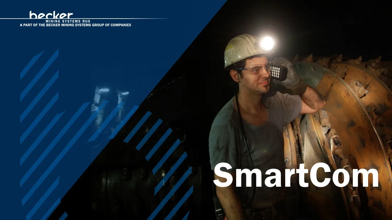 Promotional picture of miner using smartcom devices