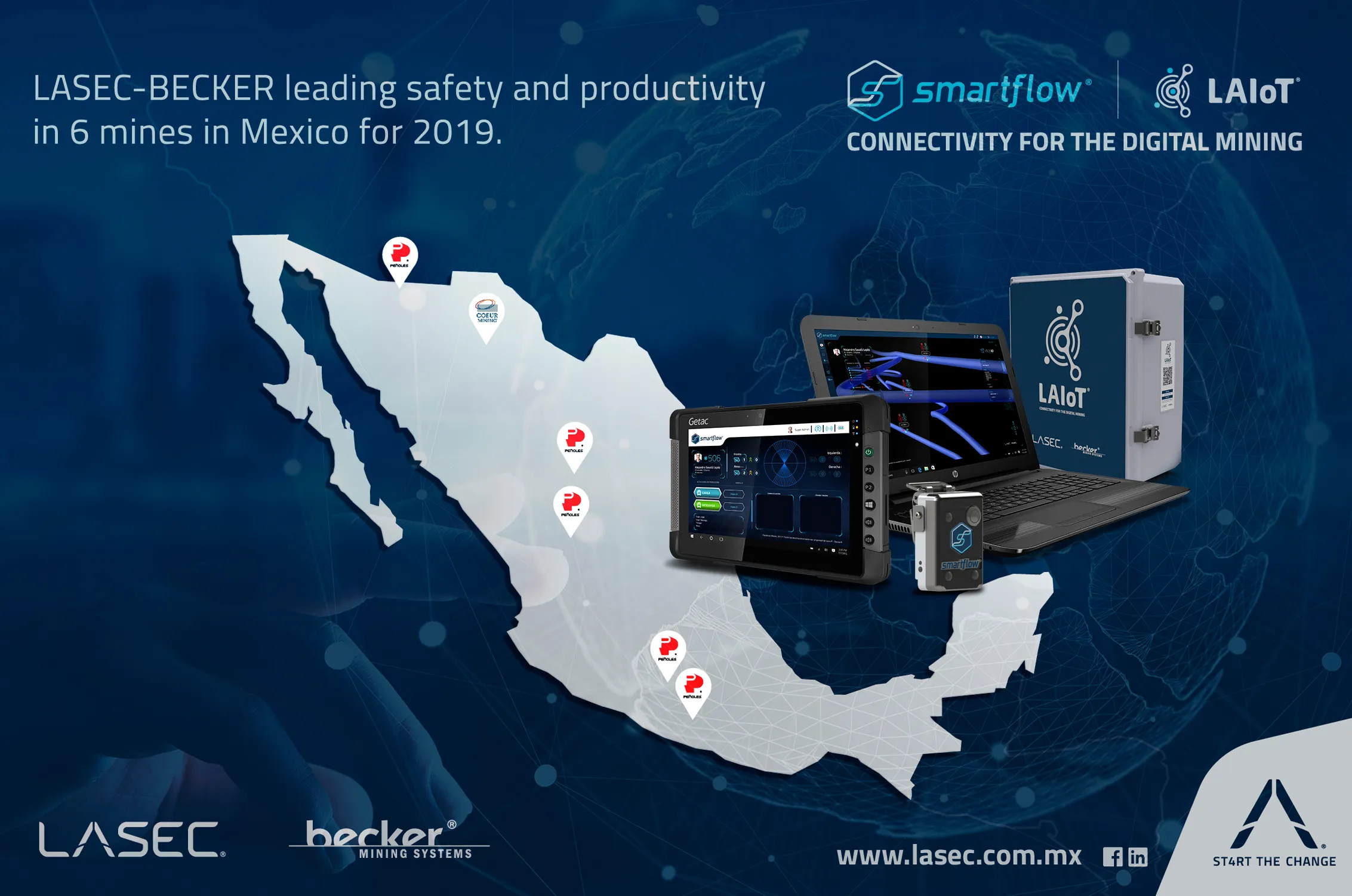 representation of becker lasec systems on a map of mexico