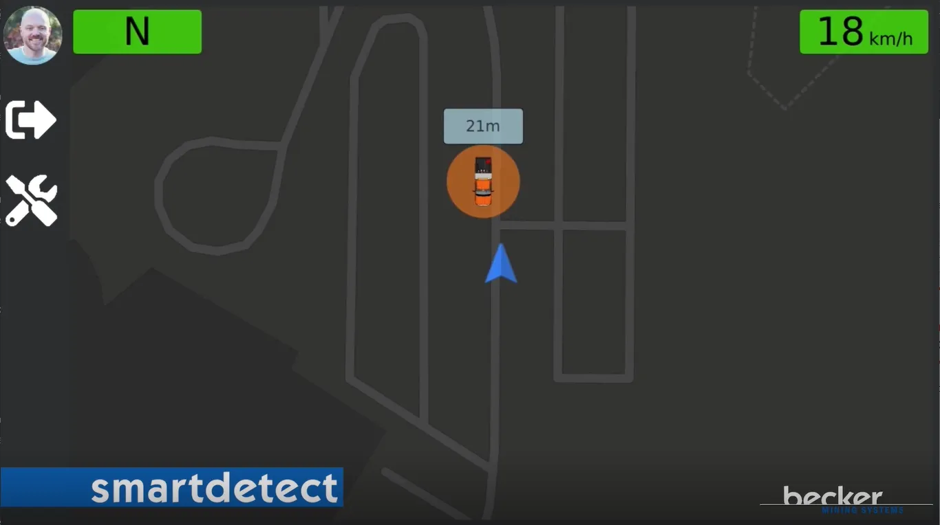 Graphical representation of map with real time GPS data