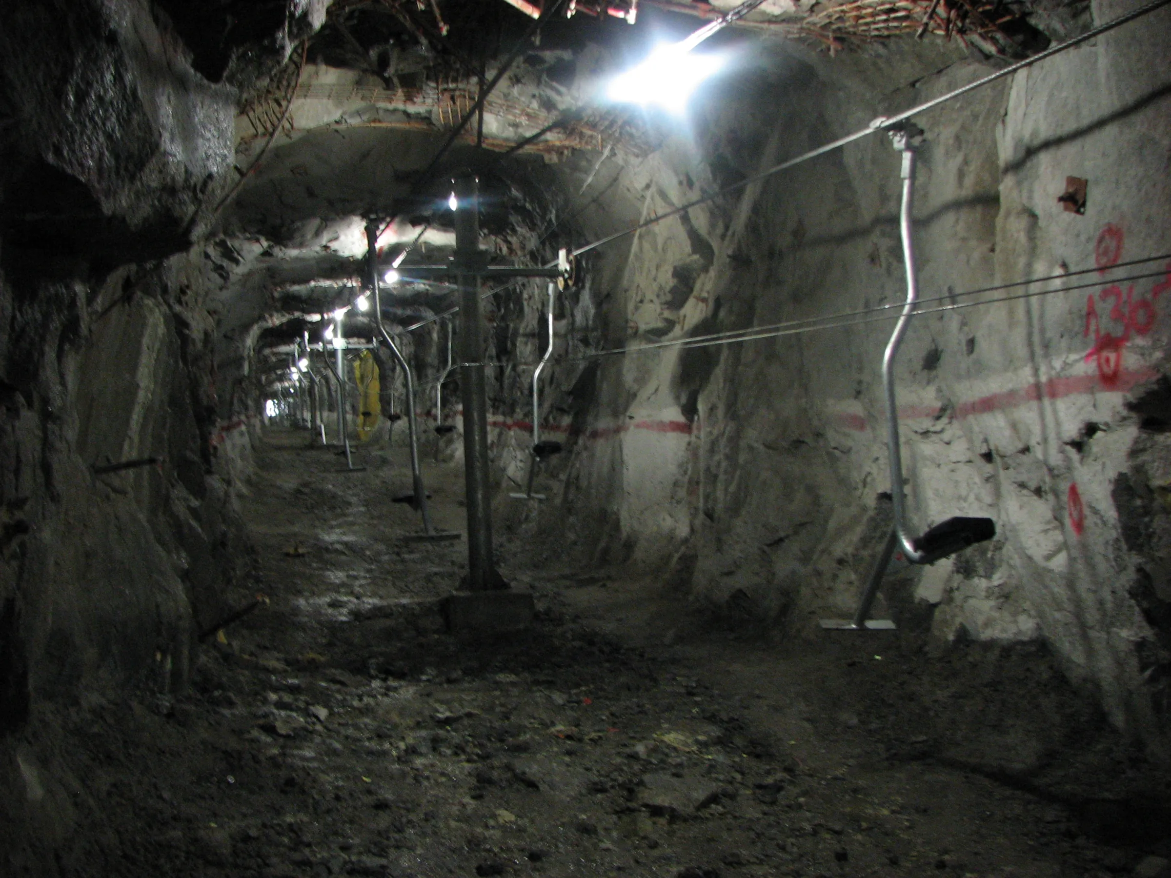 picture of becker chairlifts in underground use
