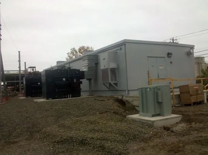 picture of the utility building with becker equipment