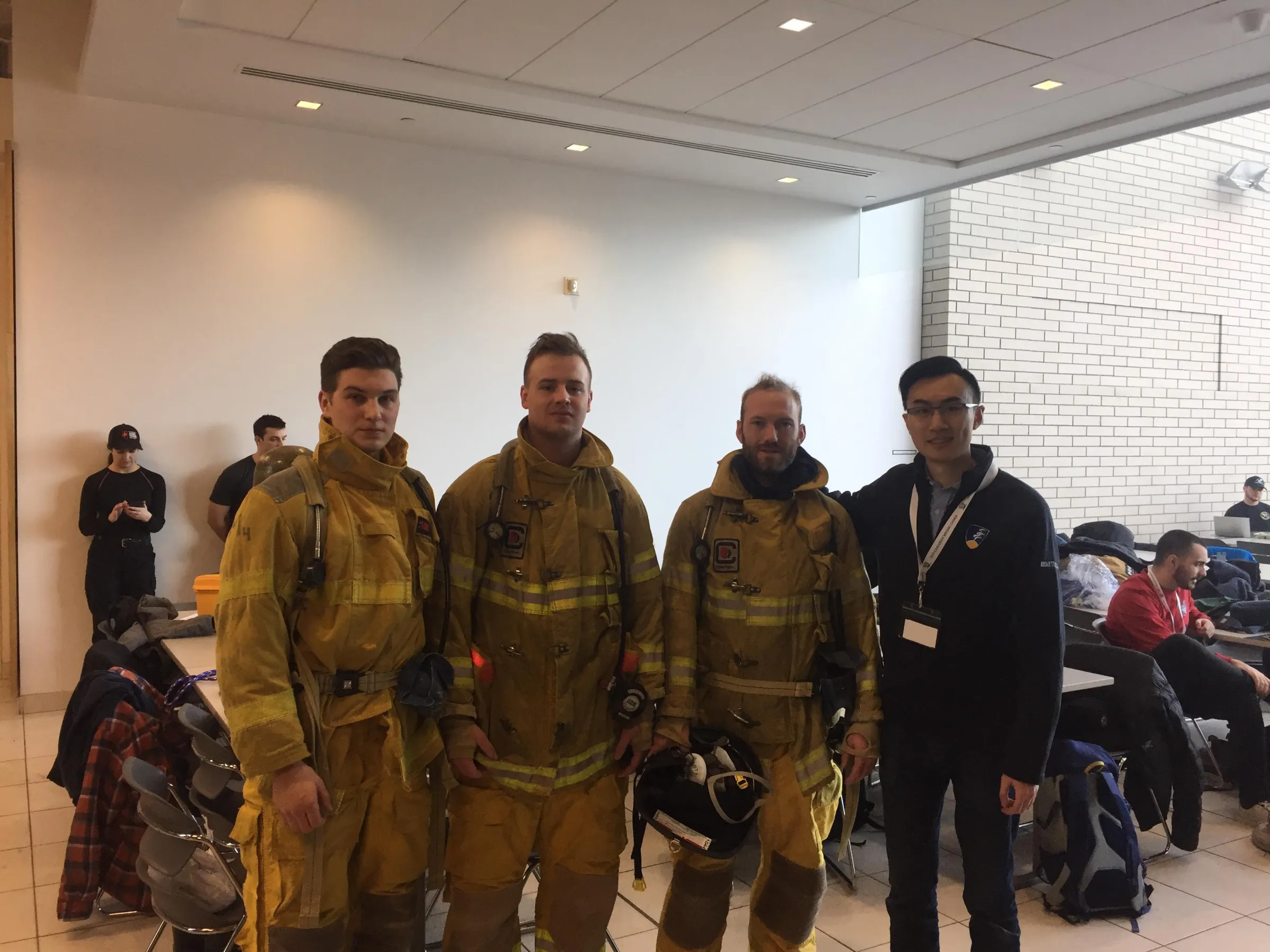 Group picture of miners in working attire