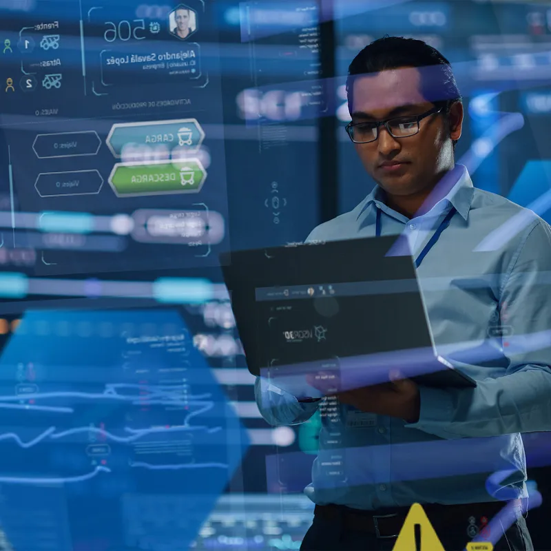 Person working in AR smartflow scenario
